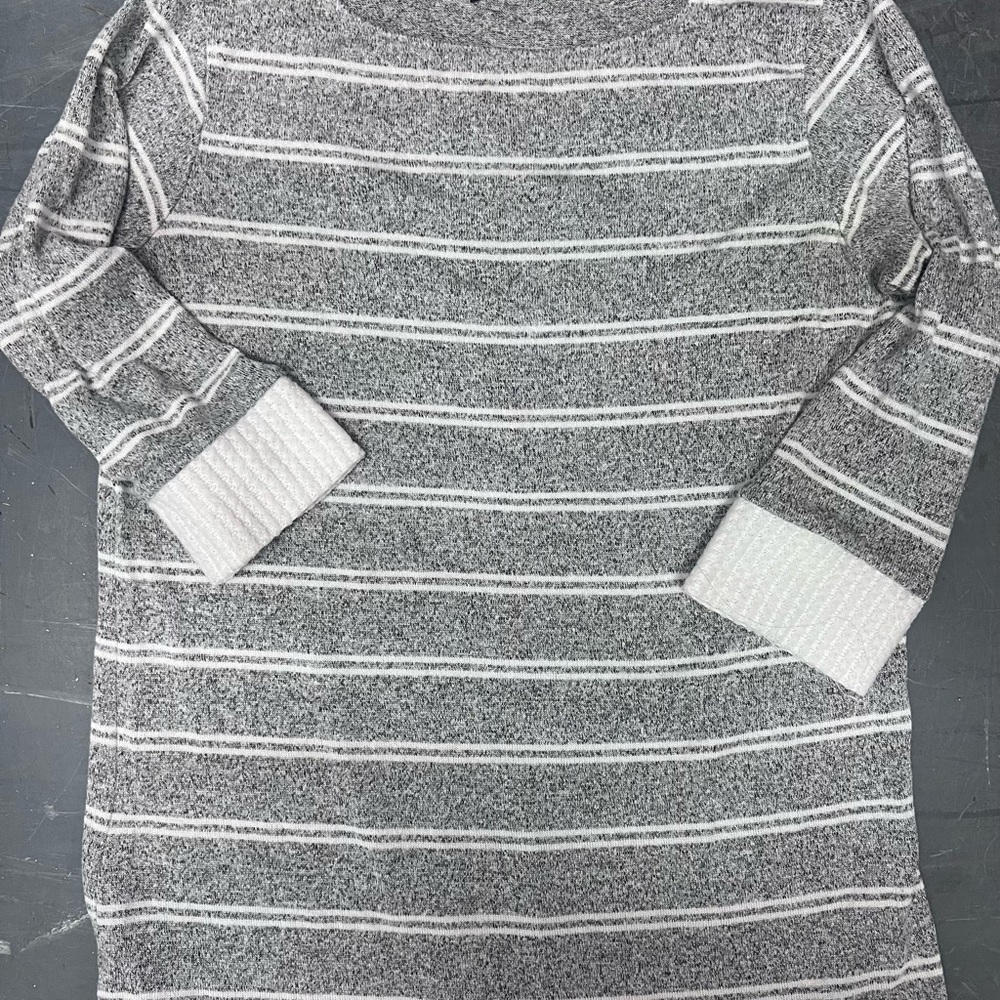 Gray Striped Women's Sweater